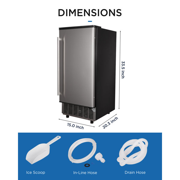 Northair 80 Lb. lb. Daily Production Cube Ice BuiltIn Ice Maker Wayfair